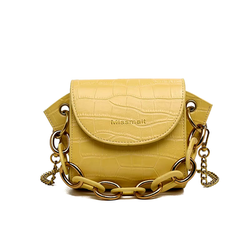 Mini Bag Women Bag 2021 New Simple and Versatile Small Bag Crossbody Bag Chain Wing Bag Tide Leather