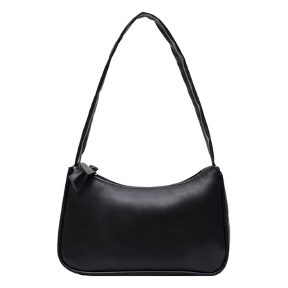 1Pc Retro Forearm Bag Women'S Bow Handbag PU Leather Baguette Bag