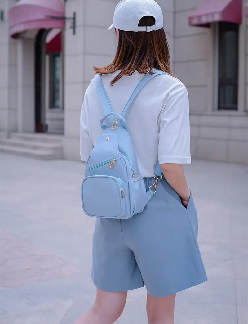 Small Backpack Women 2024 Korean Fashion Sports Mini Backpacks Womens Black Blue Pink Stylish Bag Mochila Coreana Zaino Donna